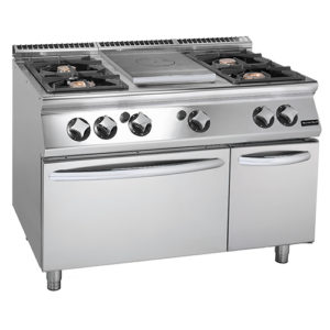 PCF gaz 4 feux 1/2 PCF sur four gaz GN2/1