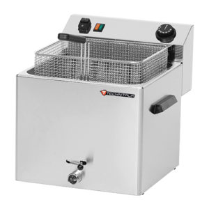 Friteuse de table élect. simple avec vidange 10 L turbo