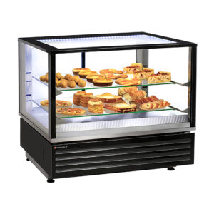 Vitrine chauffante ventilée 2 GN 1/1 noire
