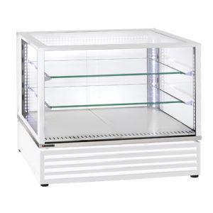 Vitrine chauffante ventilée 2 GN 1/1 blanche