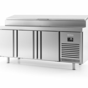 DESSERTE PRÉPA SALADES GN 1/1-POSITIVE-3 PTE INOX
