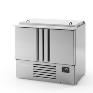 MINI TABLE GN 1/1 PRÉPA SALADE-2PTE+COUVERCLE INOX