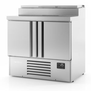 MINI TABLE GN 1/1 PRÉPA SALADE-2PTE+COUVERCLE INOX