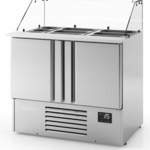 MINI TABLE GN 1/1 PREPA KEBBAB -POSITIVE-2PTE INOX