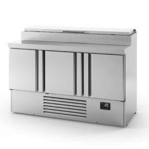 MINI TABLE GN 1/1 PRÉPA SALADE-3PTE+COUVERCLE INOX