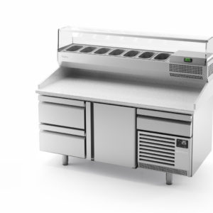 MEUBLE PRÉPA PIZZA DESSUS GRANIT - 2 TIROIR NEUTRE