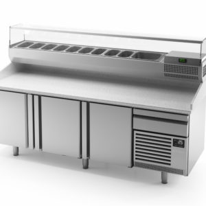 MEUBLE PRÉPA PIZZA DESSUS GRANIT - 2 TIROIR NEUTRE