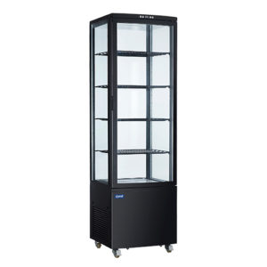 Vitrine panoramique 280L 4 étagères 410 x 370