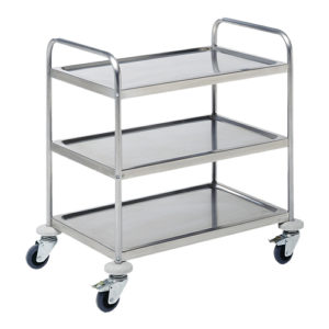 Chariot de service  3 niveaux sur roulettes