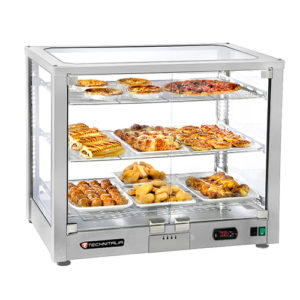 Vitrine chauffante 5 niveaux inox