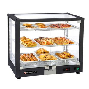Vitrine chauffante 5 niveaux noire