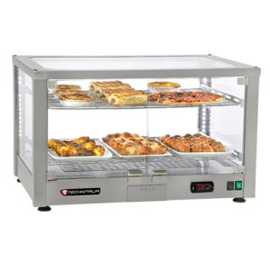 Vitrine chauffante 3 niveaux inox