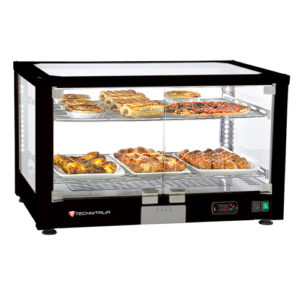 Vitrine chauffante 3 niveaux noire